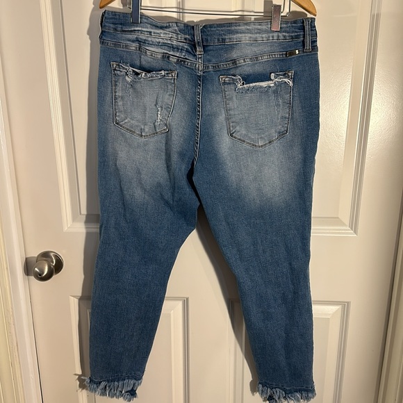 KanCan Gina Women's Plus Distressed Cropped Skinny Jeans sz 2XL - Picture 6 of 11